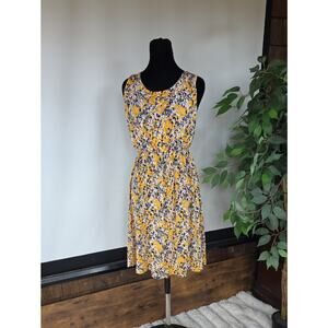 Kaileigh Yellow Floral Midi Dress